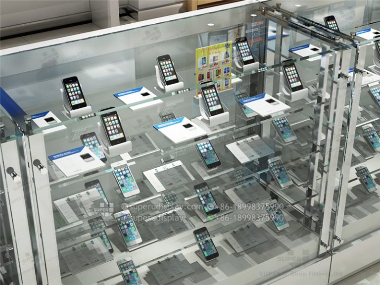 Gabinete de Vidrio Templado para Accesorios de Teléfonos Móviles